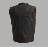 Low Rider Orange Stitched Leather Vest